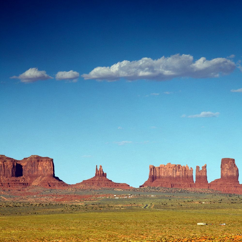 Monument Valley, a Navajo Nation tribal park whose red-sandstone formations on the Colorado Plateau lie mostly in Arizona…