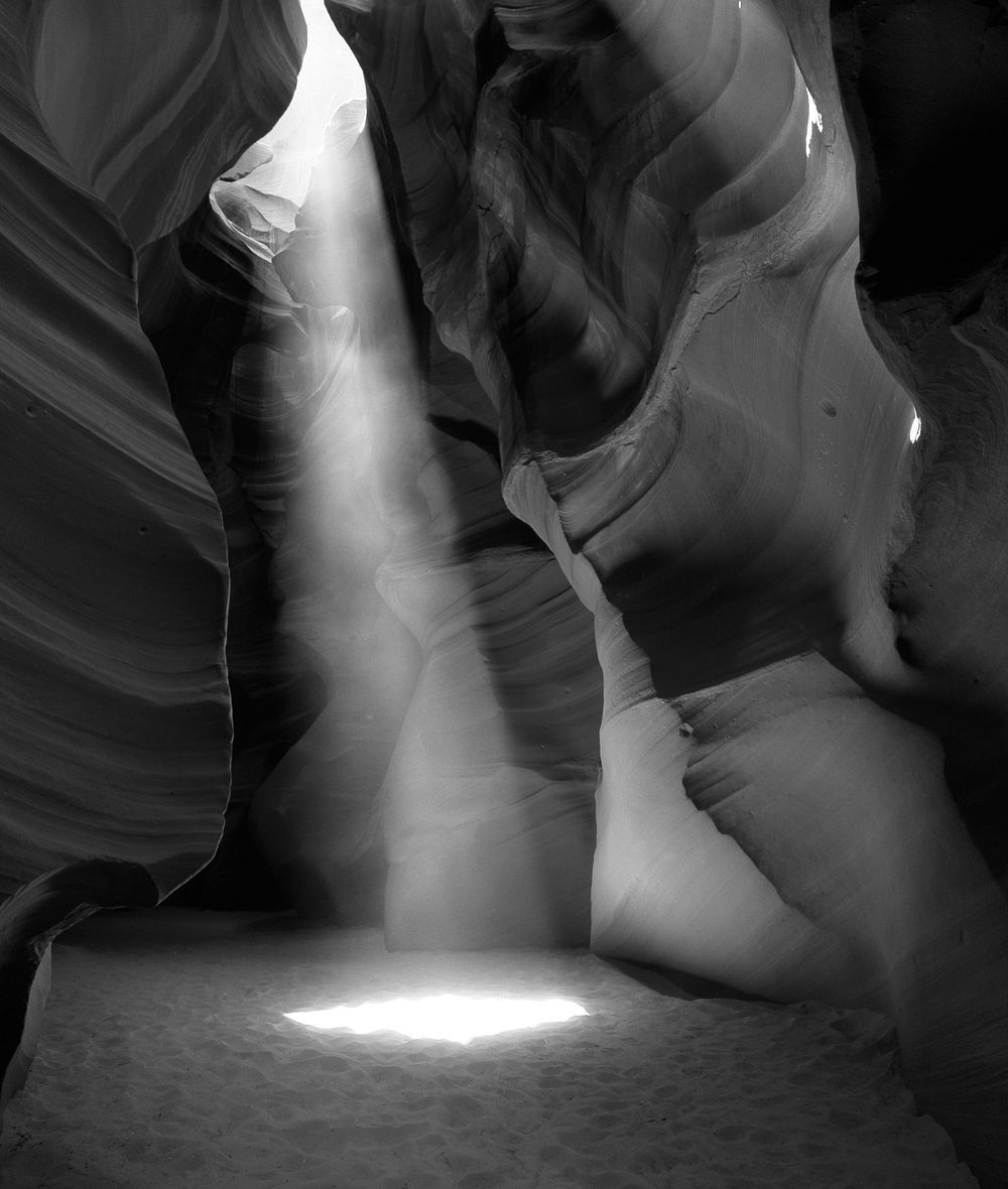 Light streams in to an Arizona "slot canyon" near Page. Original image from Carol M. Highsmith&rsquo;s America, Library of…