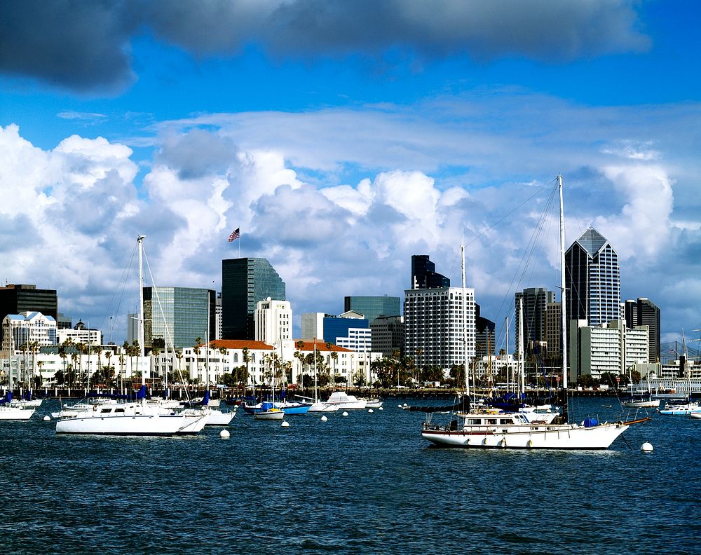 Cityscape of San Diego, California. Original image from Carol M. Highsmith&rsquo;s America, Library of Congress collection.…