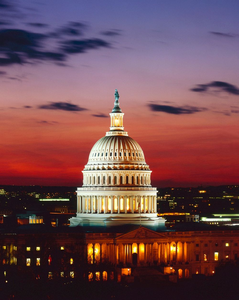 U.S. Capitol, Washington D.C. Photograph taken from the Thomas Jefferson Building. Original image from Carol M.…