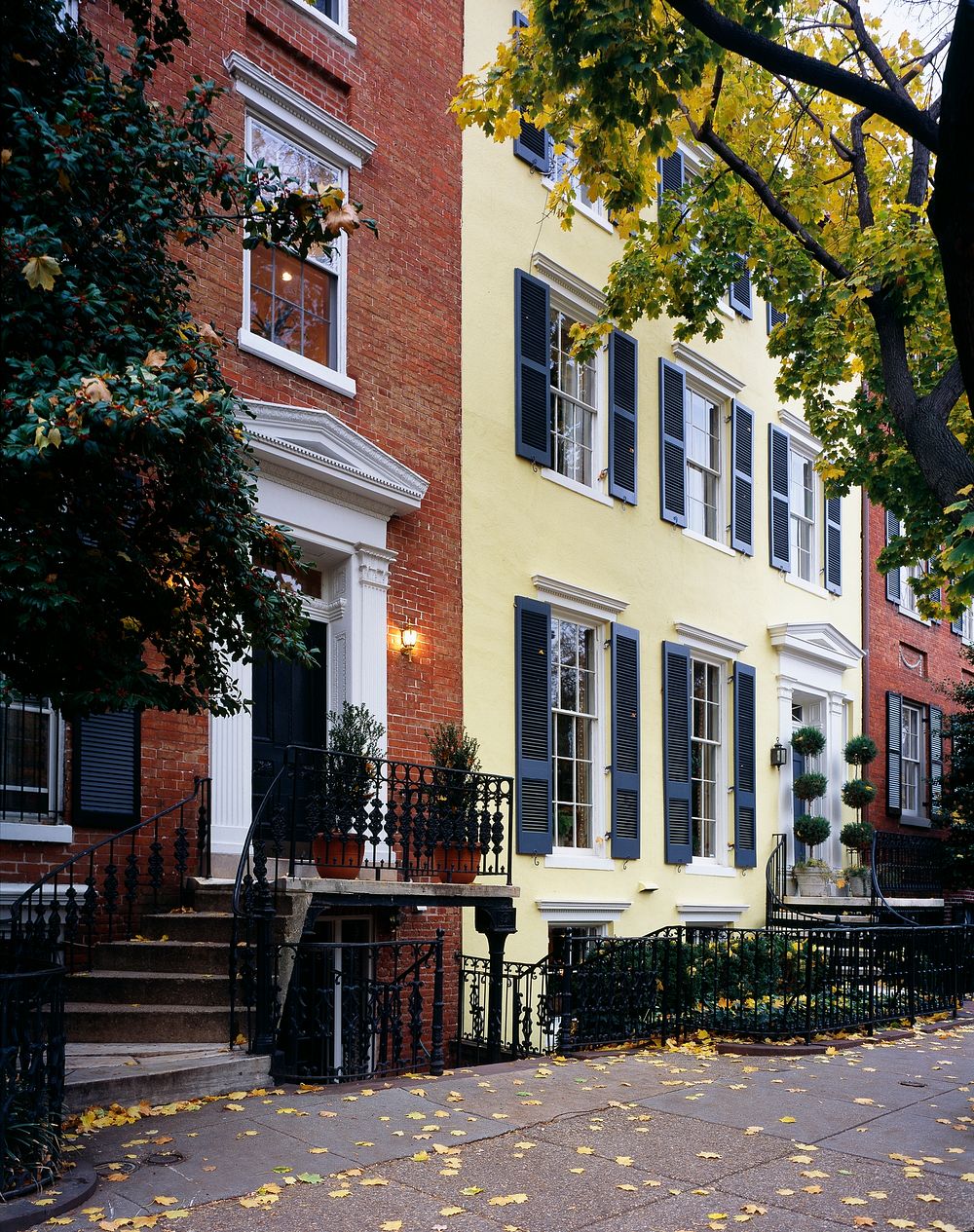 Georgetown Row Houses, Washington, D.C. Original image from Carol M. Highsmith&rsquo;s America, Library of Congress…