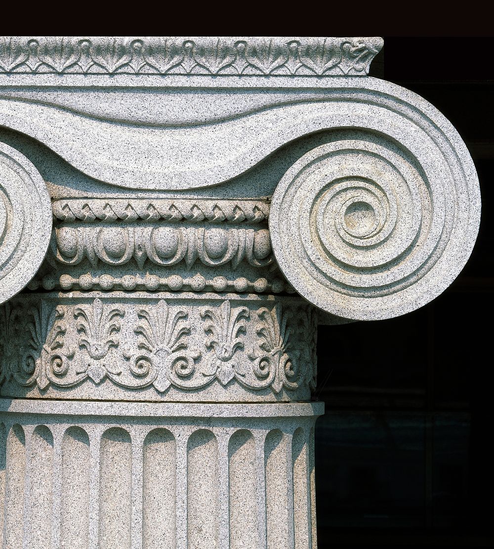 Column Detail, U.S. Treasury Building, Washington. Original image from Carol M. Highsmith&rsquo;s America, Library of…