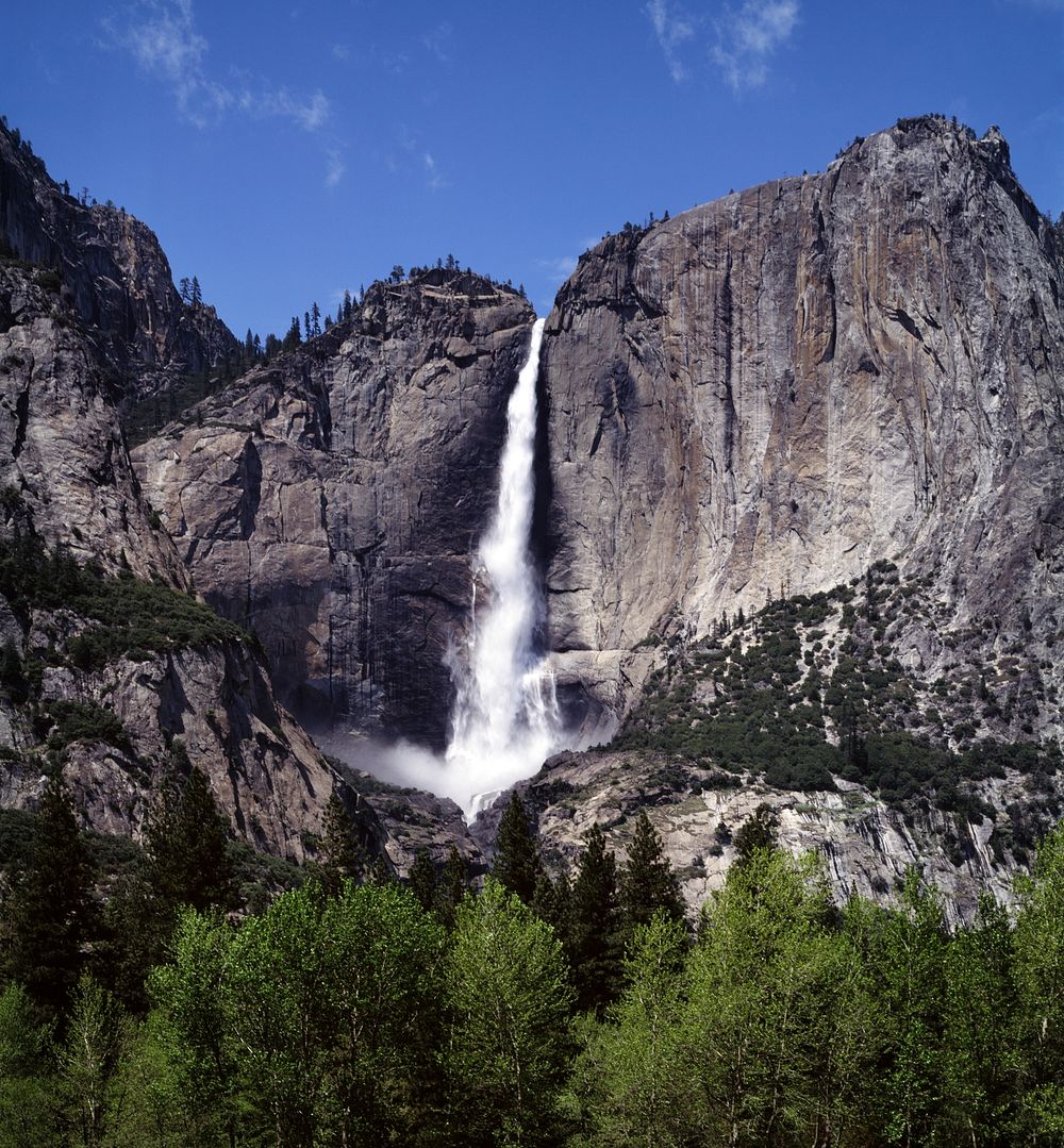 Spectacular Yosemite Falls, Yosemite National Park. Original image from Carol M. Highsmith&rsquo;s America, Library of…