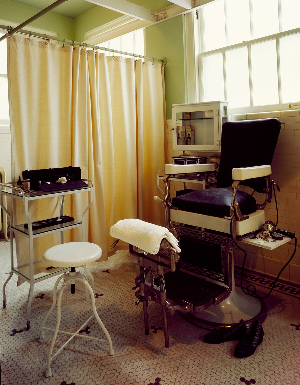 Chiropodist room at the Fordyce Bathhouse in Hot Springs, Arkansas (1980-2006) by Carol M. Highsmith. Original image from…