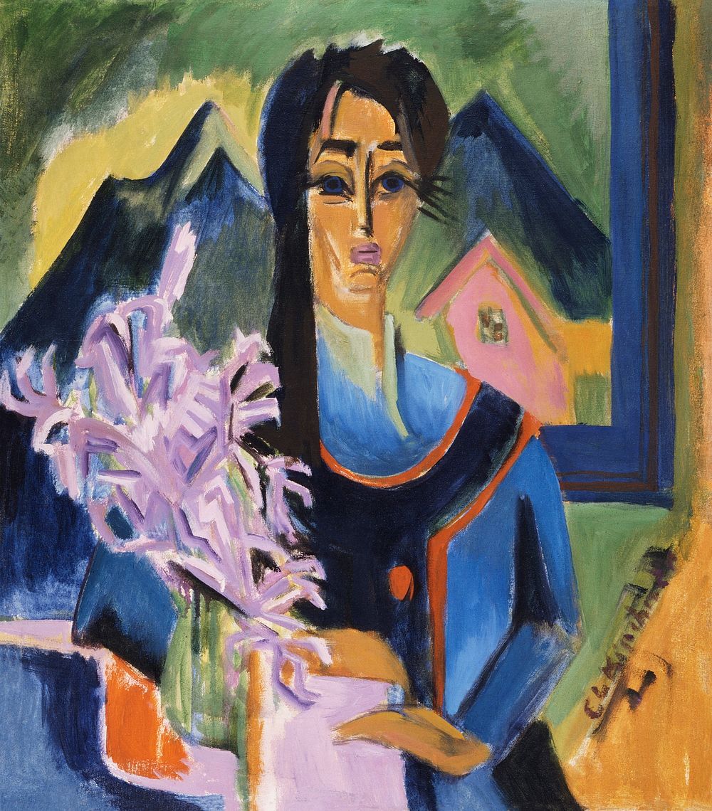 Sunday in the Alps (1922) painting in high resolution by Ernst Ludwig Kirchner. Original from The Los Angeles County Museum…