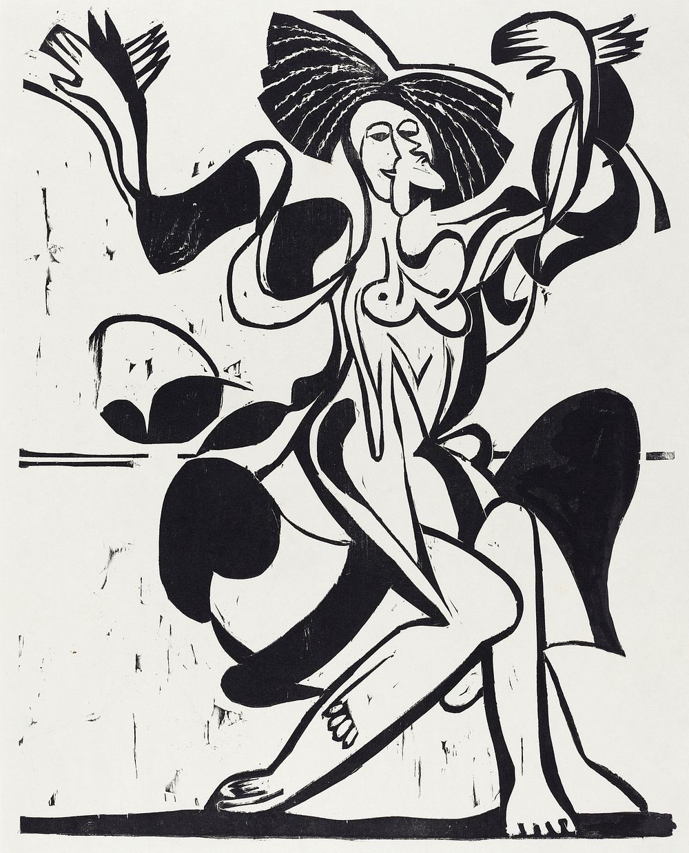 Mary Wigman's Dance (1933) print in high resolution by Ernst Ludwig Kirchner. Original from The National Gallery of Art.…