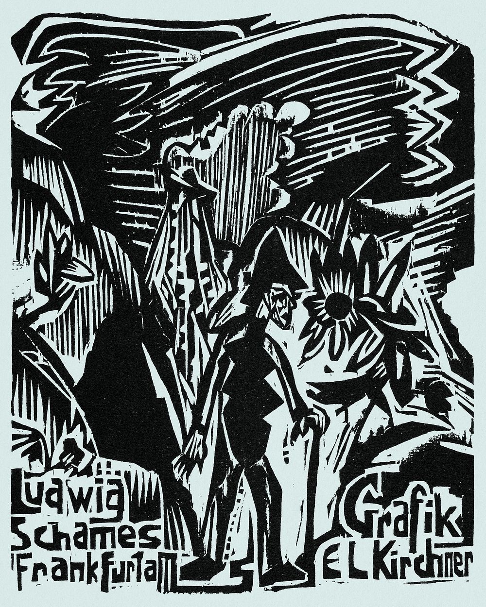 Ludwig Schames, Frankfurt am (1920) print in high resolution by Ernst Ludwig Kirchner. Original from The Los Angeles County…