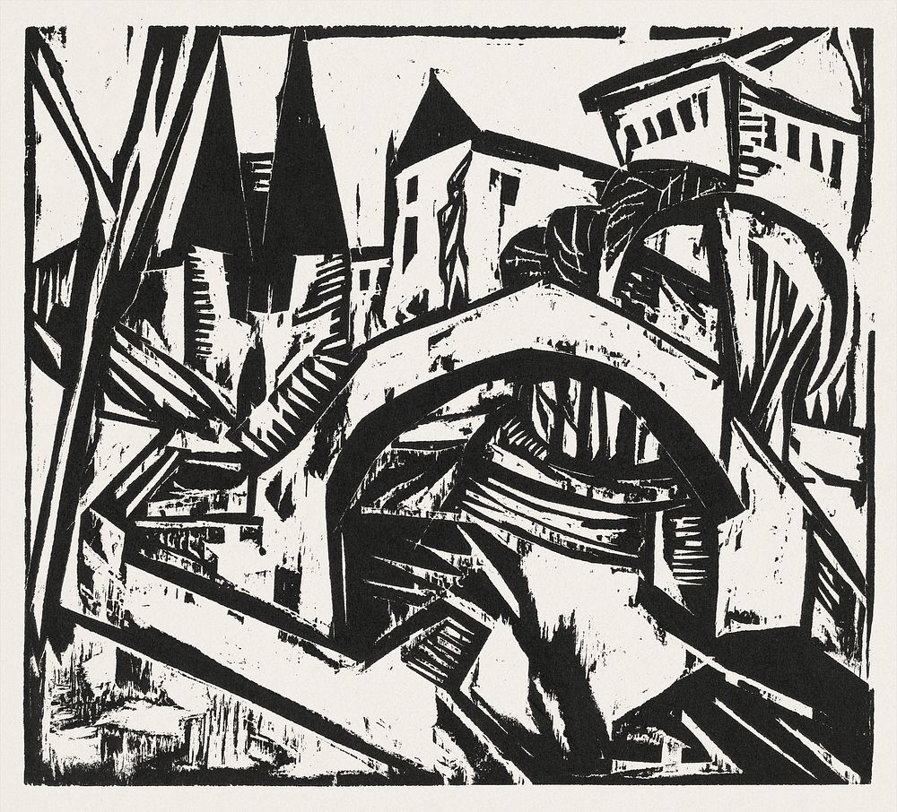 River Bank at Elisabeth (ca.1912&ndash;1913) print in high resolution by Ernst Ludwig Kirchner. Original from The National…