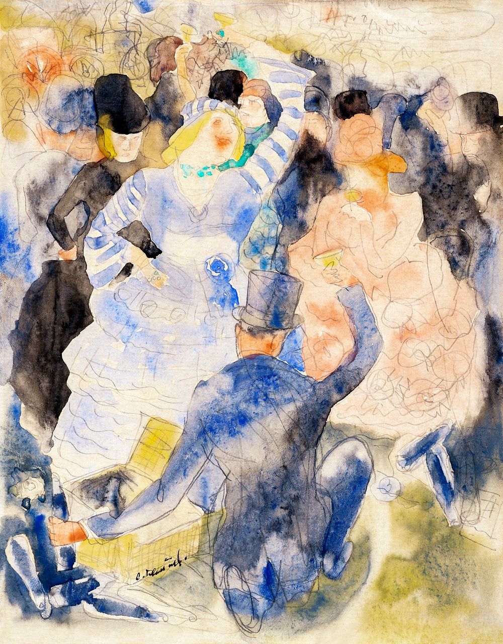 Nana at the Races (1915&ndash;1916) painting in high resolution by Charles Demuth. Original from The Barnes Foundation.…