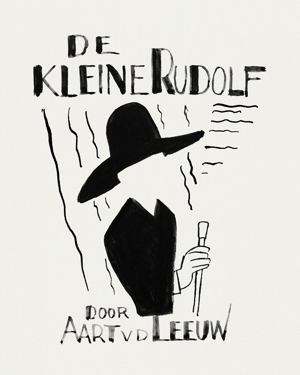 Ontwerp voor boekband van De Kleine Rudolf door Aart van der Leeuw (ca. 1891&ndash;1941) drawing in high resolution by Leo…