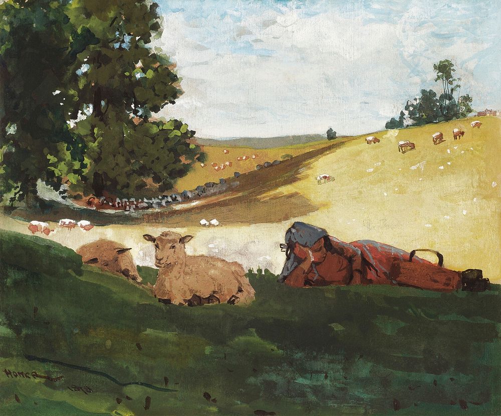 Warm Afternoon (1878) by Winslow Homer. Original from The National Gallery of Art. Digitally enhanced by rawpixel.