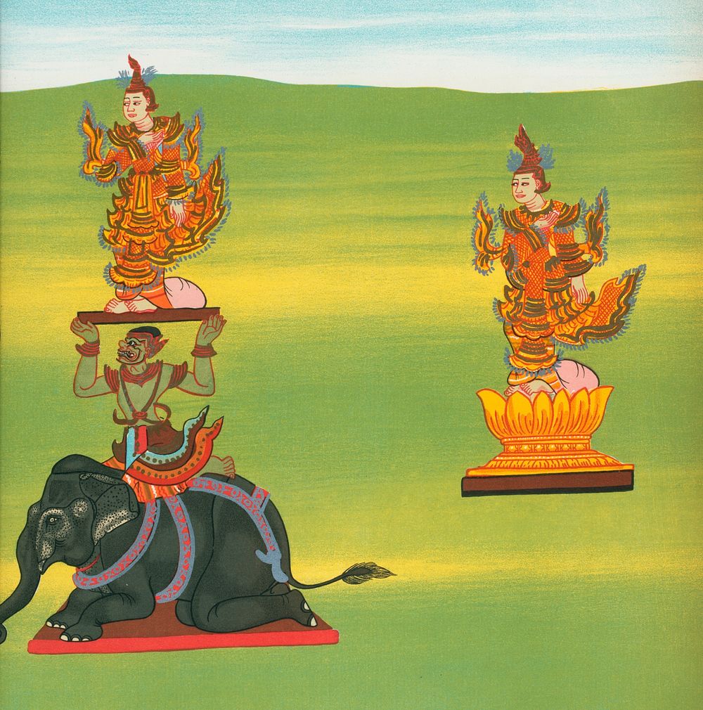 3. Royal sister (Hnam&aacute;dawgy&iacute; nat) and 4. Shwe Nab&eacute; nat (also called Naga Medaw) from The thirty-seven…