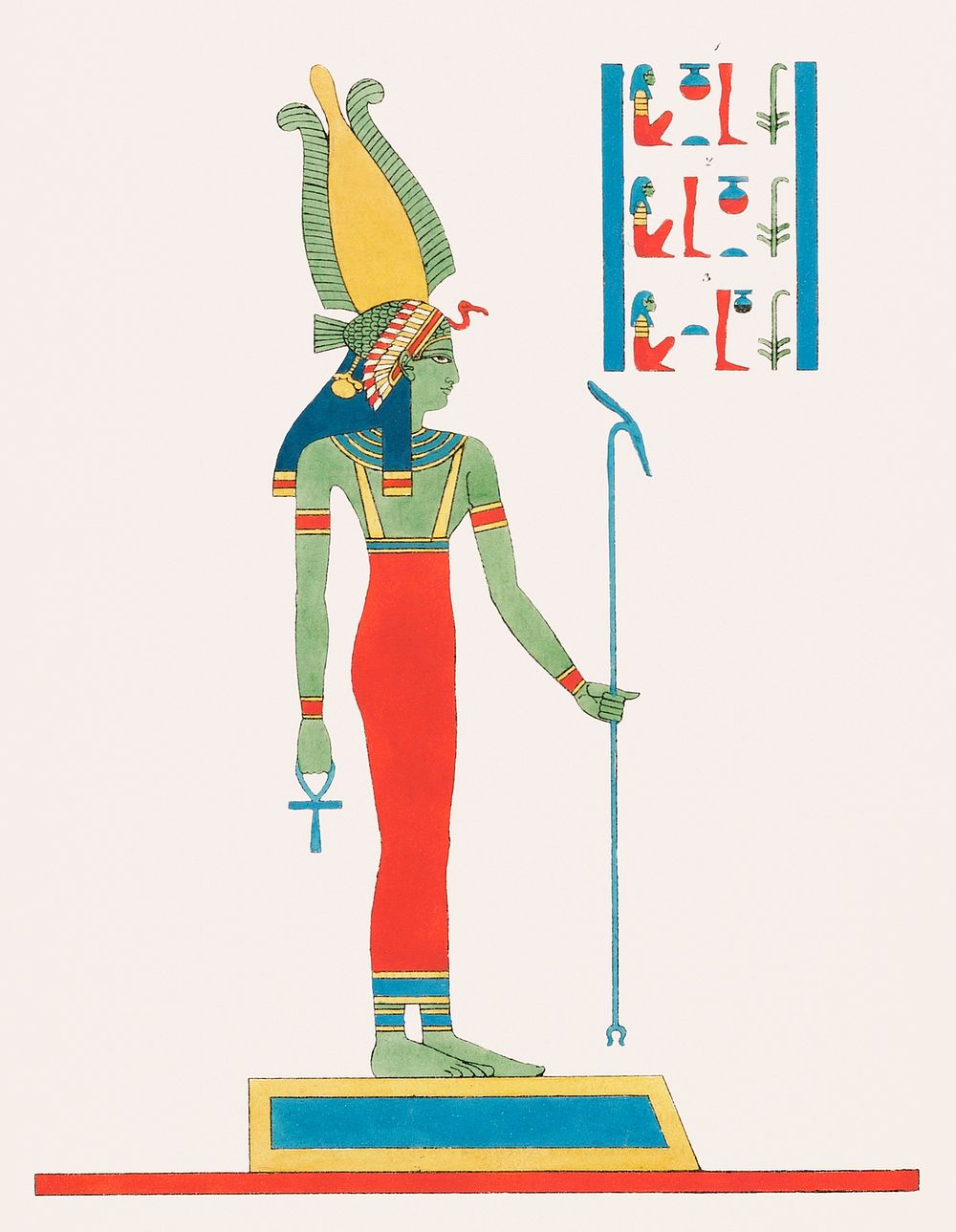 Wadjet illustration from Pantheon Egyptien (1823-1825) by Leon Jean Joseph Dubois (1780-1846). Original from The New York…