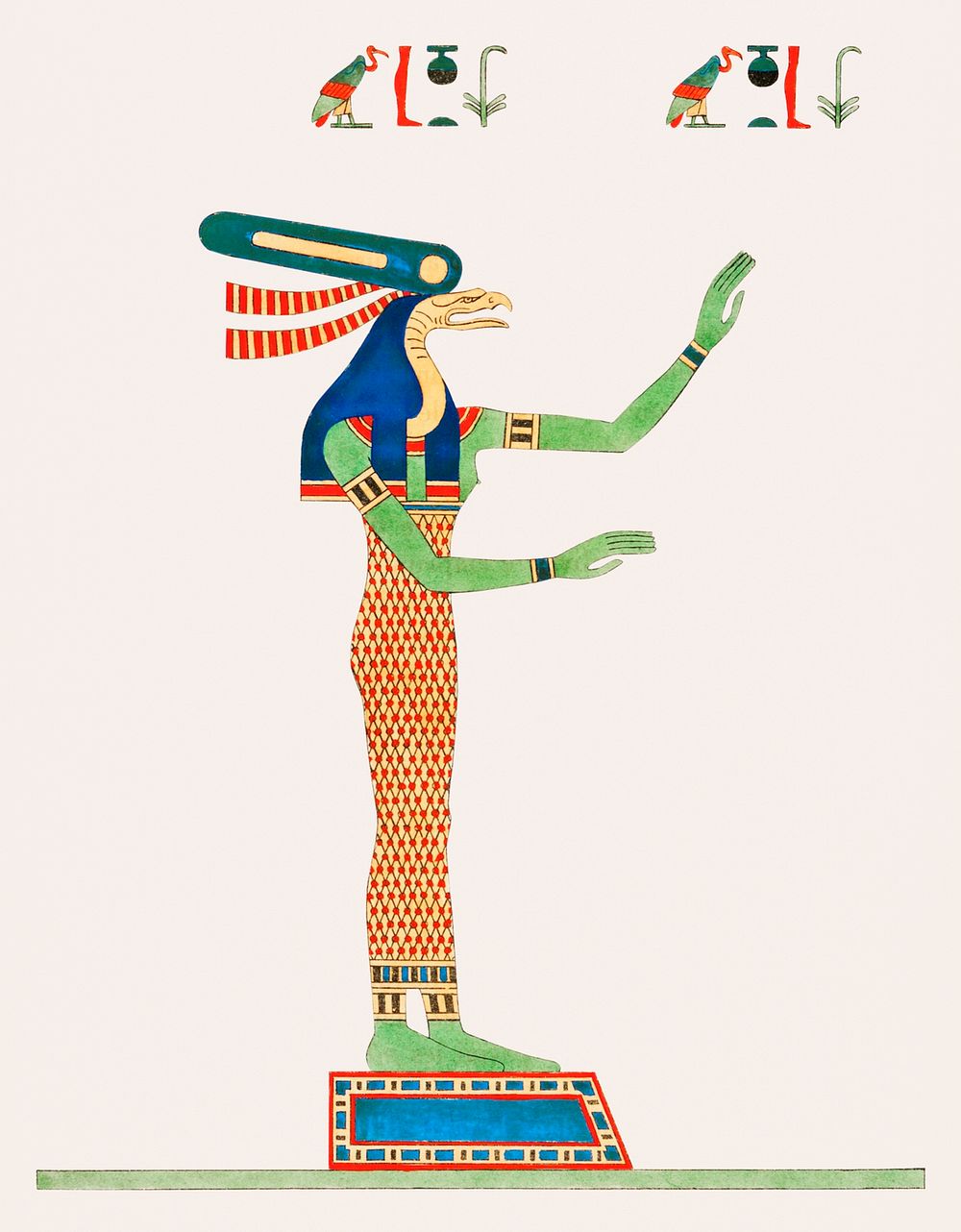 Wadjet illustration from Pantheon Egyptien (1823-1825) by Leon Jean Joseph Dubois (1780-1846). Original from The New York…