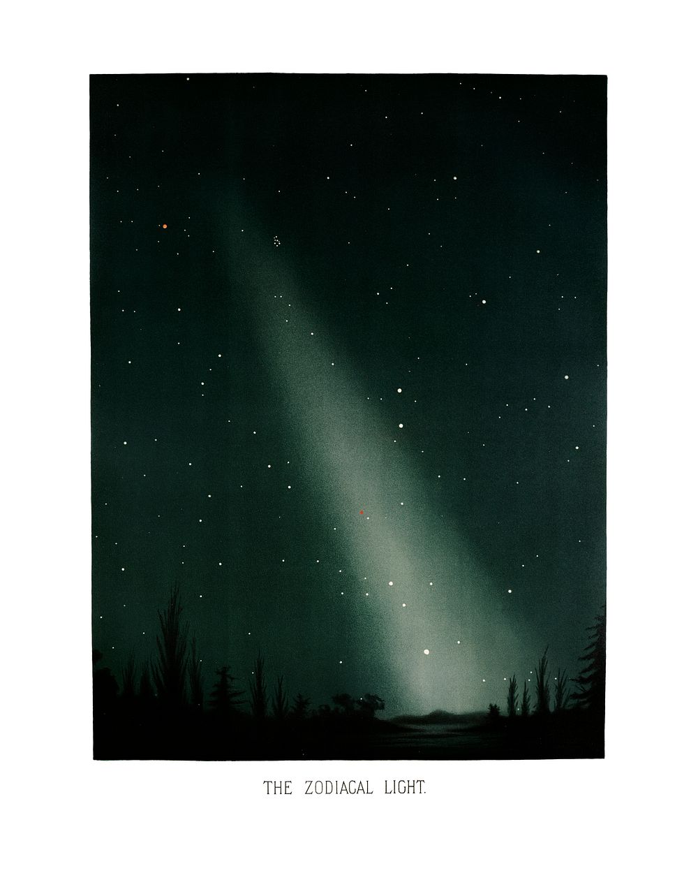 The zodiacal light from the Trouvelotillustration wall art print and poster.