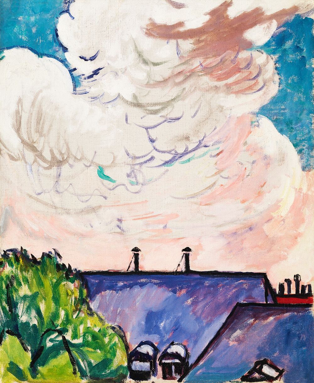Clouds (1910&ndash;1912) painting in high resolution by Henry Lyman Sayen. Original from the Smithsonian Institution.…