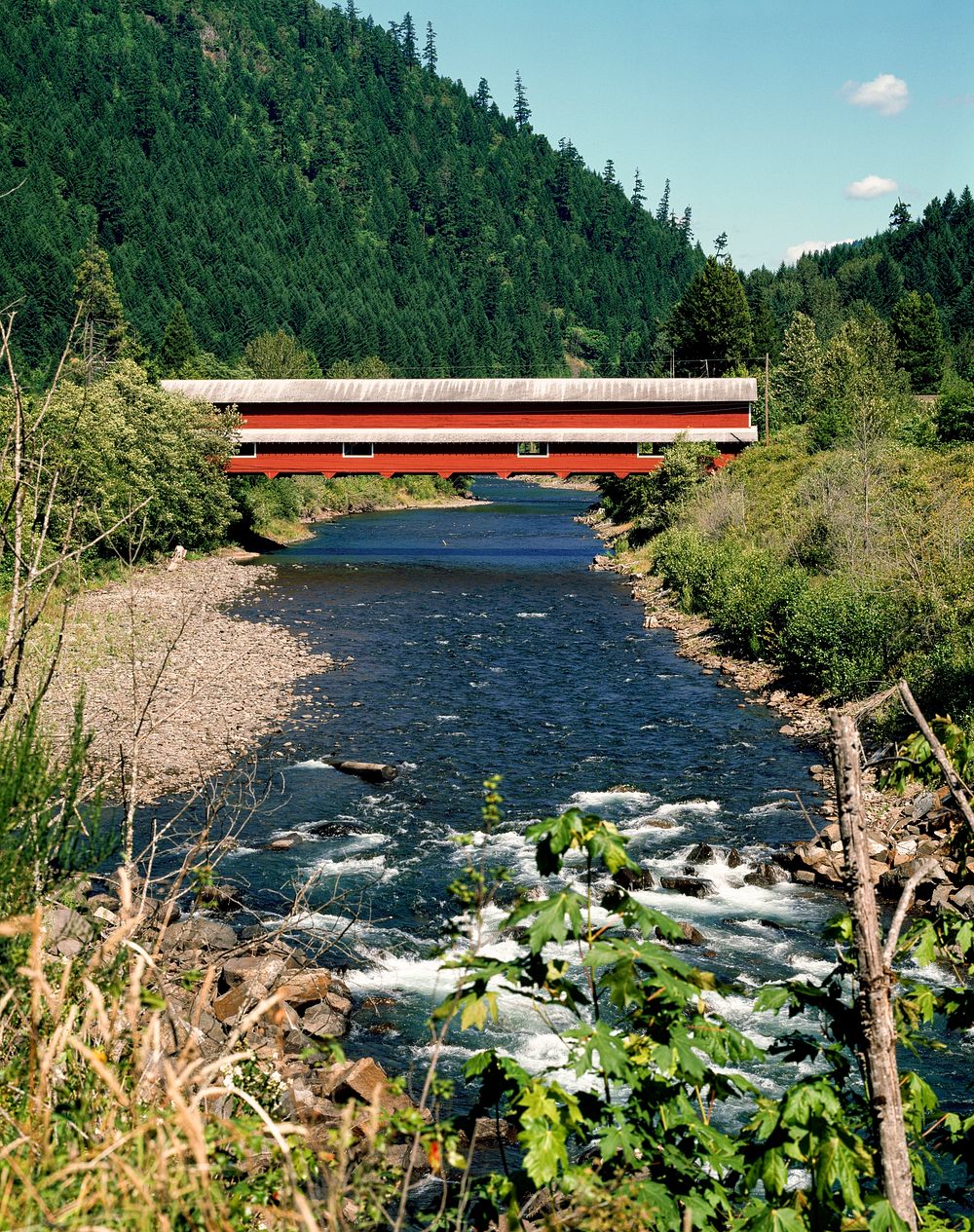 The Office Bridge in Lane County, Oregon. Original image from Carol M. Highsmith&rsquo;s America, Library of Congress…