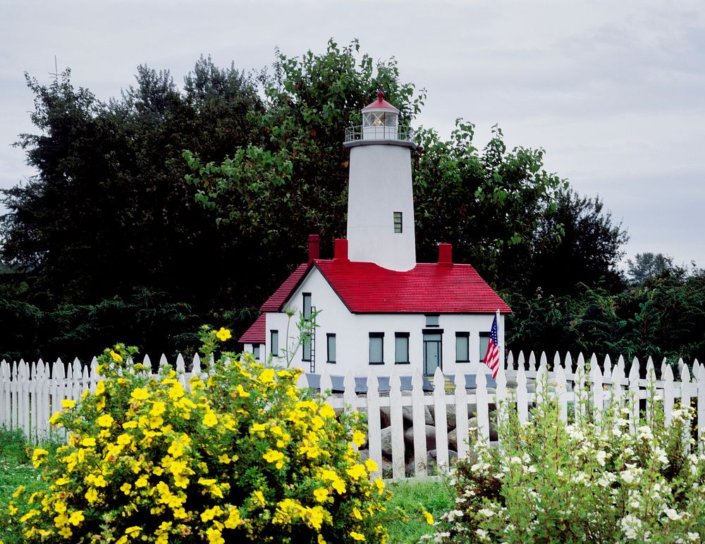 Model of New Dungeness Lighthouse. Original image from Carol M. Highsmith&rsquo;s America, Library of Congress collection.…