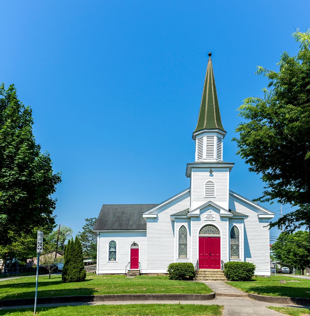 Historic Guyandotte Methodist Church, Huntington, West Virginia. Original image from Carol M. Highsmith&rsquo;s America…