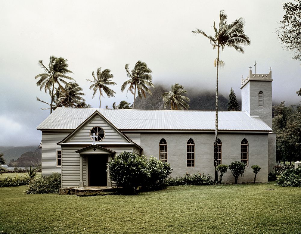 Church in Hawaii. Original image from Carol M. Highsmith&rsquo;s America, Library of Congress collection. Digitally enhanced…