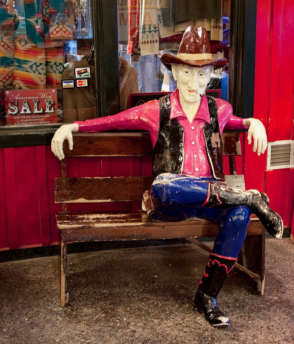 Cowboy figure in Wall Drug, South Dakota, Original image from Carol M. Highsmith&rsquo;s America, Library of Congress…