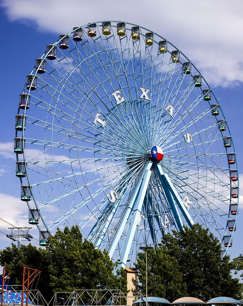 Ferris wheel in Dallas's Fair Park, Texas. Original image from Carol M. Highsmith&rsquo;s America, Library of Congress…