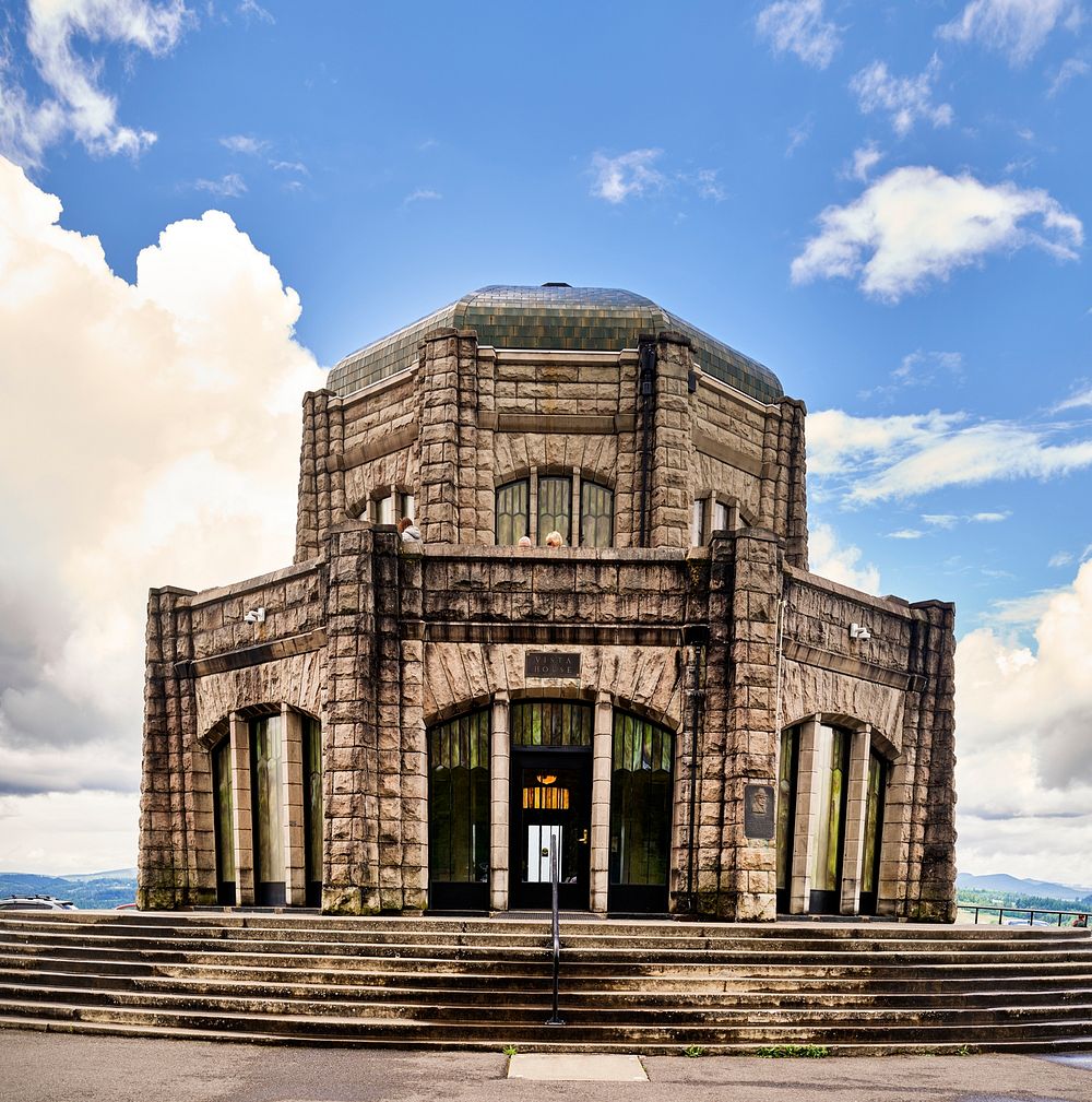 Vista House museum in Multnomah County, Oregon. Original image from Carol M. Highsmith&rsquo;s America, Library of Congress…