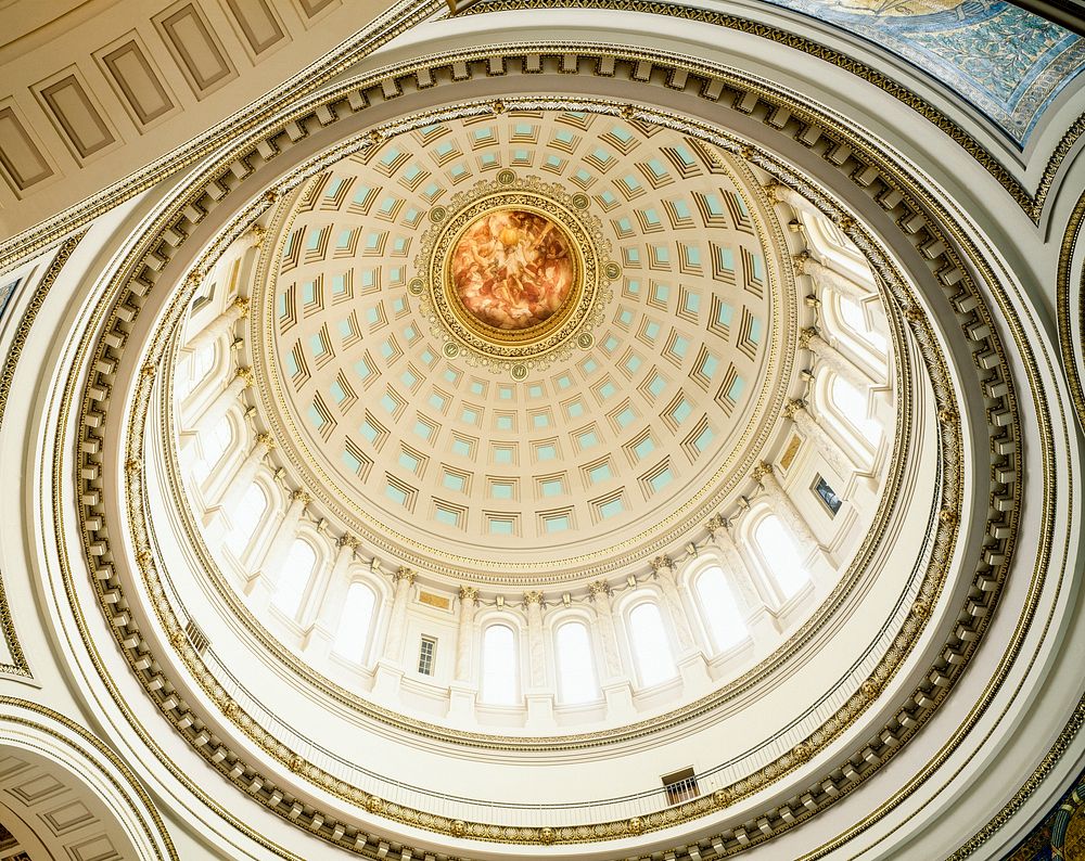 Inside Wisconsin's Capitol Dome in Madison. Original image from Carol M. Highsmith&rsquo;s America, Library of Congress…
