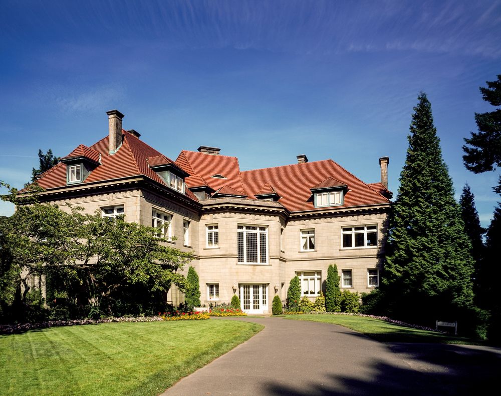 Pittock Mansion in Oregon. Original image from Carol M. Highsmith&rsquo;s America, Library of Congress collection. Digitally…
