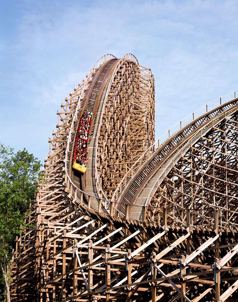 Son of Beast roller coaster at King's Island amusement park in Ohio. Original image from Carol M. Highsmith&rsquo;s America…