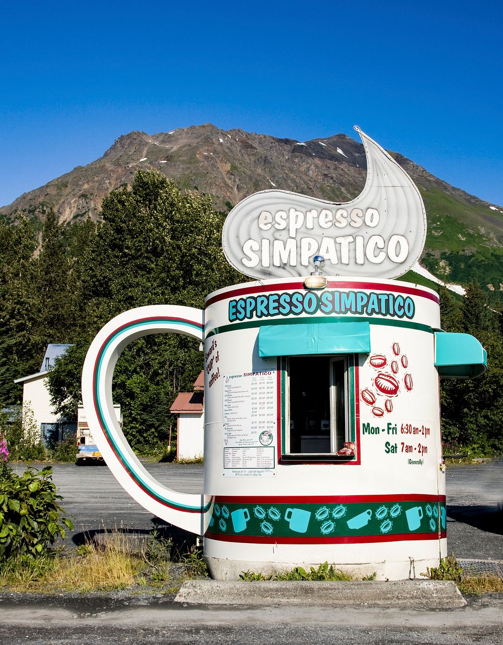 Espresso Simpatico Coffee Shop, Seward, Alaska. Original image from Carol M. Highsmith&rsquo;s America. Digitally enhanced…
