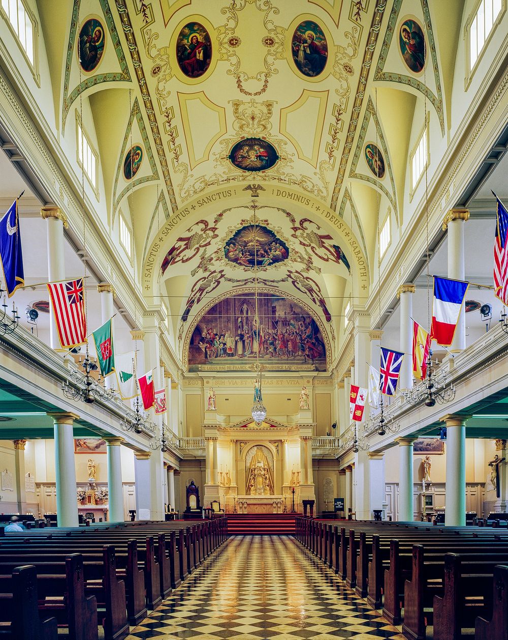St. Louis Cathedral Interior in New Orleans, Original image from Carol M. Highsmith&rsquo;s America, Library of Congress…
