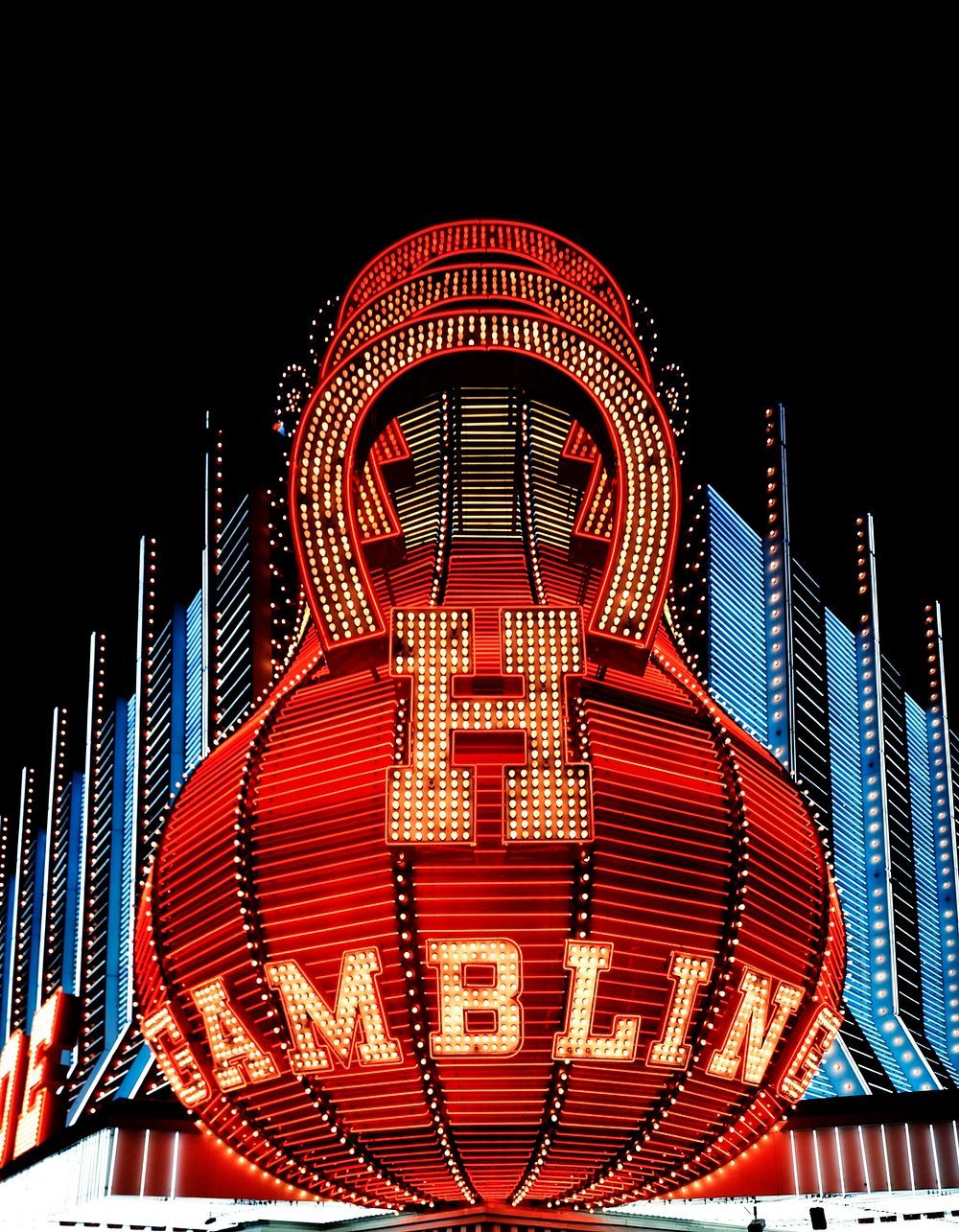 The Horseshoe Casino's neon sign. Original image from Carol M. Highsmith&rsquo;s America, Library of Congress collection.…