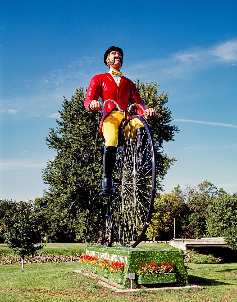 The World's Largest Bike statue in Wisconsin. Original image from Carol M. Highsmith&rsquo;s America, Library of Congress…