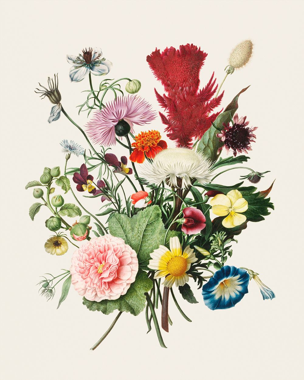 Vintage illustration of Bouquet of Flowers
