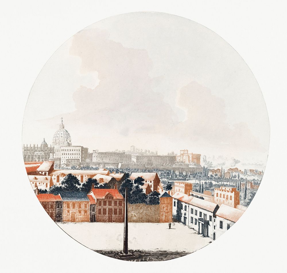 View of Rome (1688-1698) by Johan Teyler (1648 -1709). Original from Rijks Museum. Digitally enhanced by rawpixel.