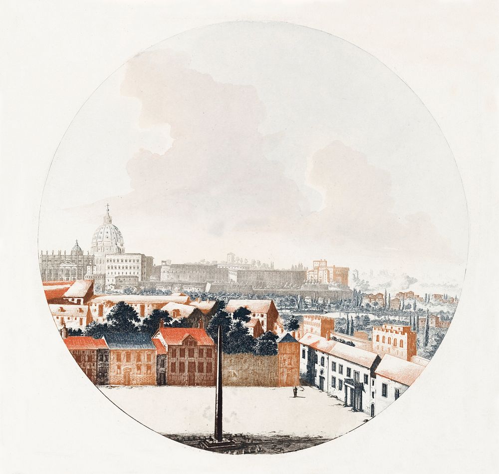 View of Rome (1688-1698) by Johan Teyler (1648 -1709). Original from The Rijksmuseum. Digitally enhanced by rawpixel.