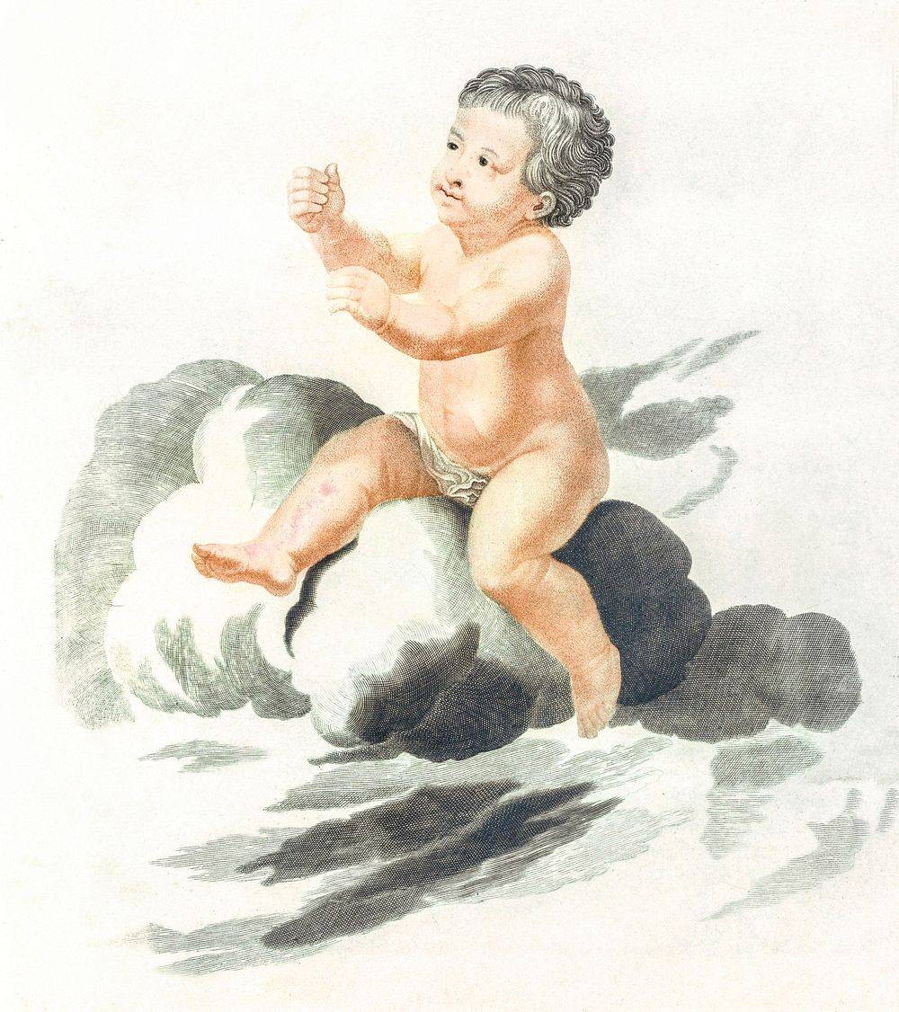 A naked child by Johan Teyler (1648-1709). Original from The Rijksmuseum. Digitally enhanced by rawpixel.