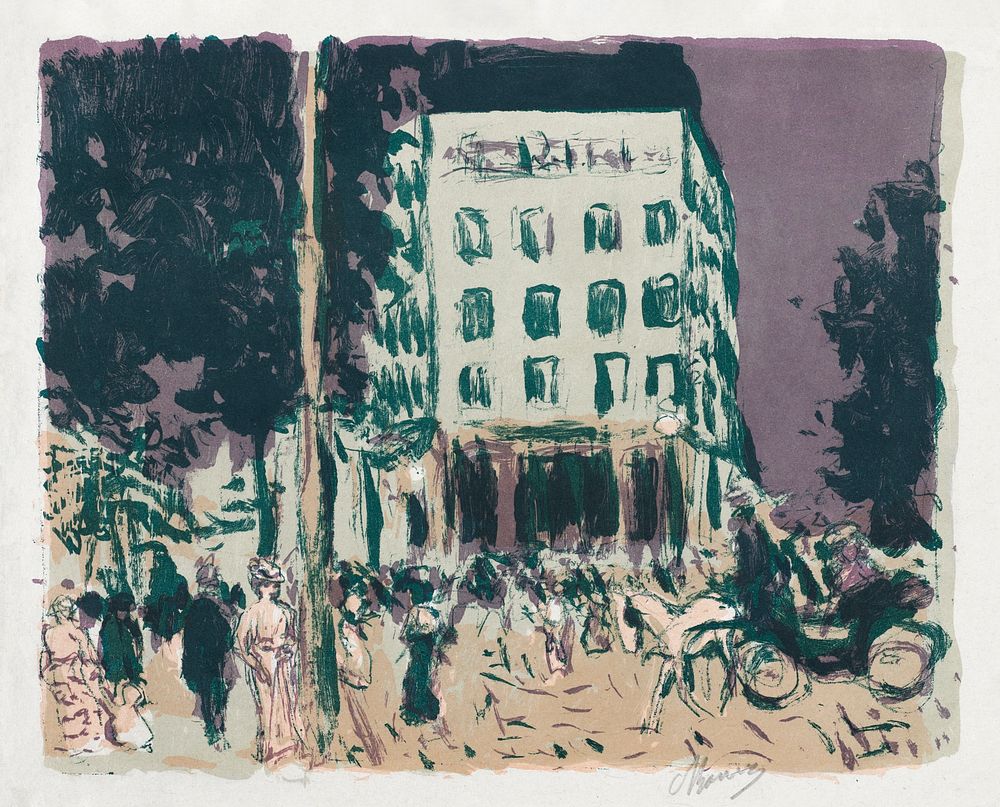 The Boulevards (1900) by Pierre Bonnard Original from The Cleveland Museum of Art. Digitally enhanced by rawpixel.