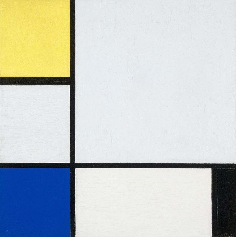 Composition with Yellow, Blue, Black and Light Blue (1929) painting in high resolution by Piet Mondrian. Original from The…