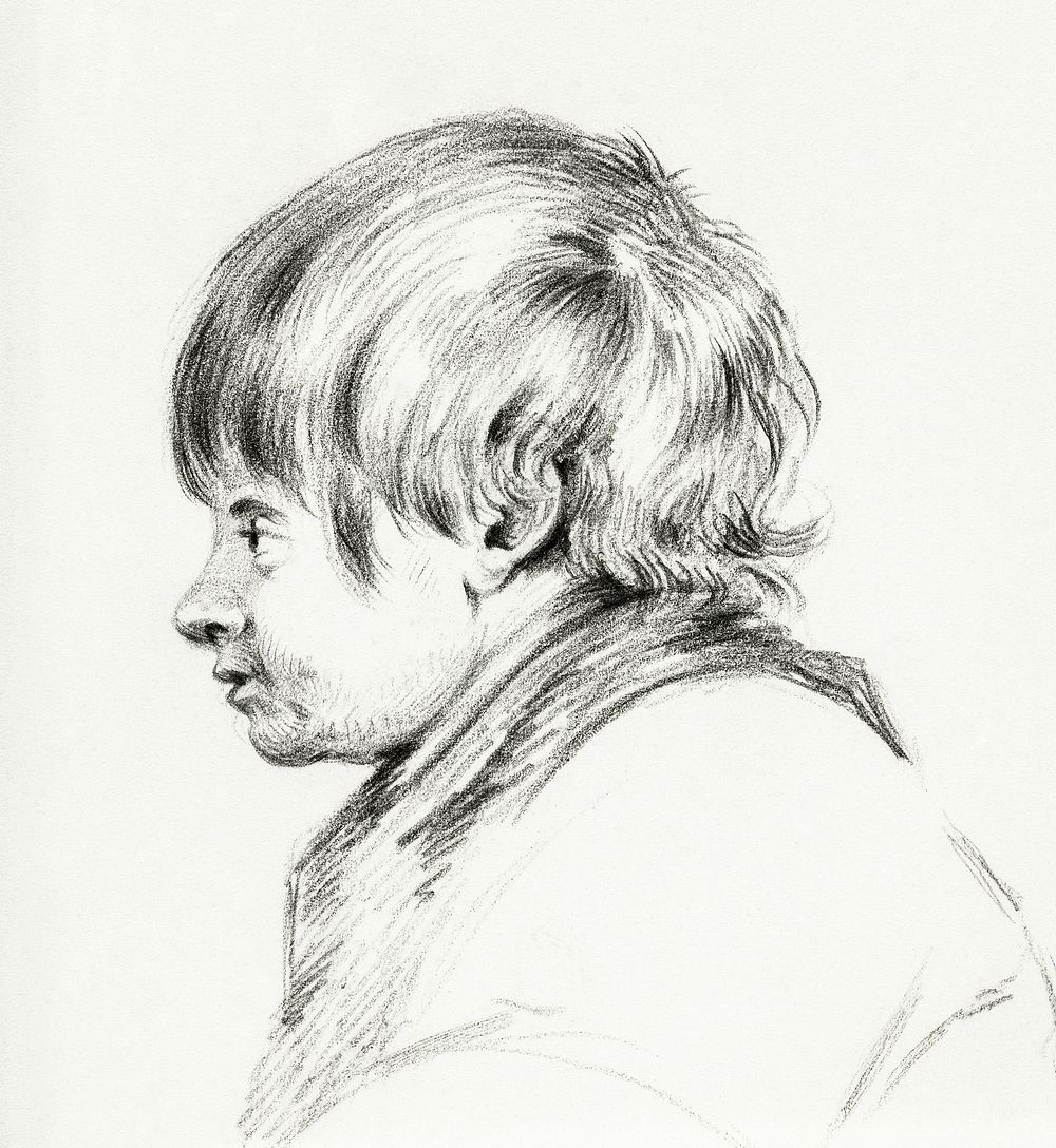 A boy (1812) by Jean Bernard (1775-1883). Original from the Rijks Museum. Digitally enhanced by rawpixel.