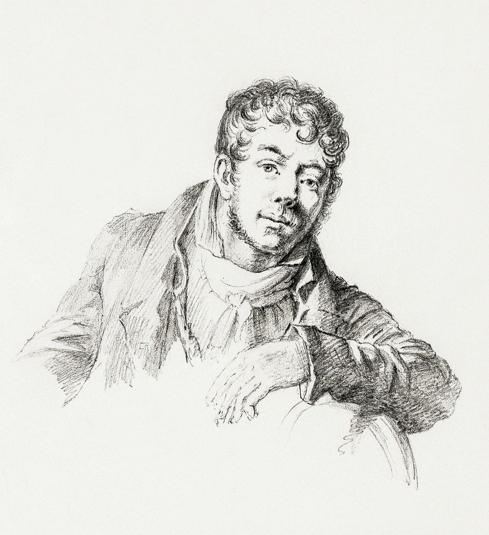 Portrait of Louis Moritz by Jean Bernard (1775-1883). Original from The Rijksmuseum. Digitally enhanced by rawpixel.