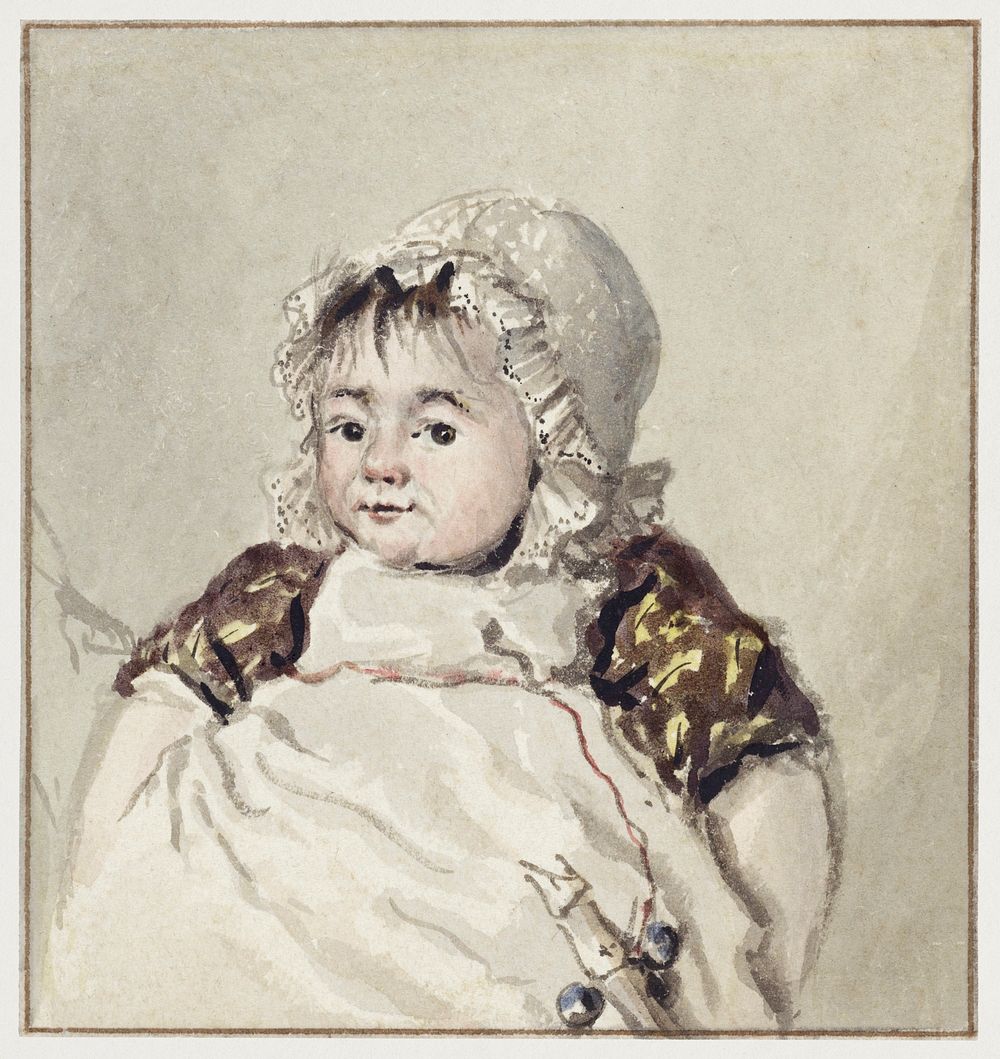 Portret van Cornelia Johanna van Os (1804) by Georgius Jacobus Johannes van Os. Original from The Rijksmuseum. Digitally…