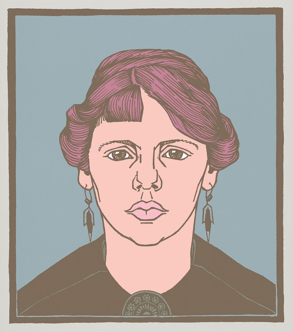 Vintage Illustration of Portrait of a woman.