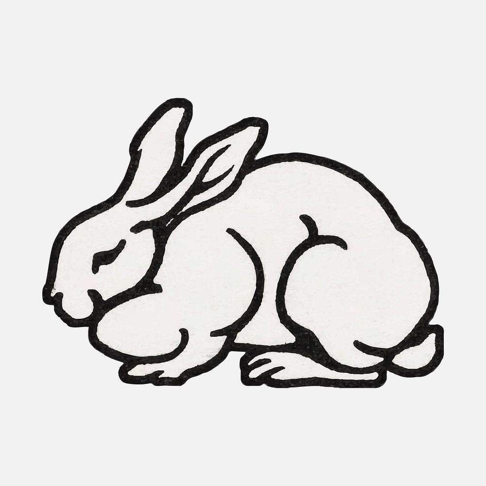 Rabbit (1923-1924) by Julie de Graag (1877-1924). Original from the Rijks Museum. Digitally enhanced by rawpixel.