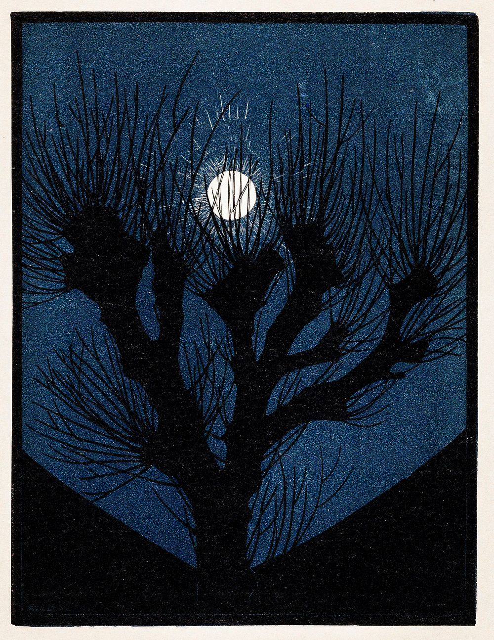 Moon Light (1920) by Julie de Graag (1877-1924). Original from The Rijksmuseum. Digitally enhanced by rawpixel.