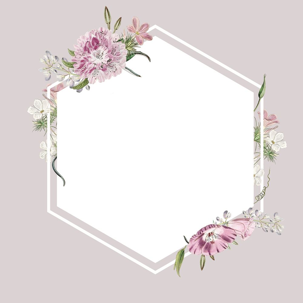 Floral frame background. High resolution border design