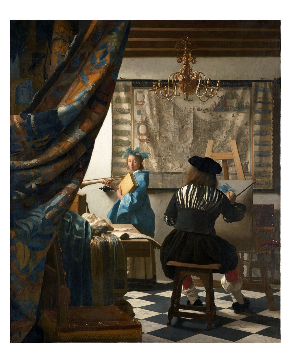 Vermeer Art Print, Johannes Vermeer&rsquo;s famous painting The Allegory of Painting (ca. 1666 &ndash;1668). Original from…