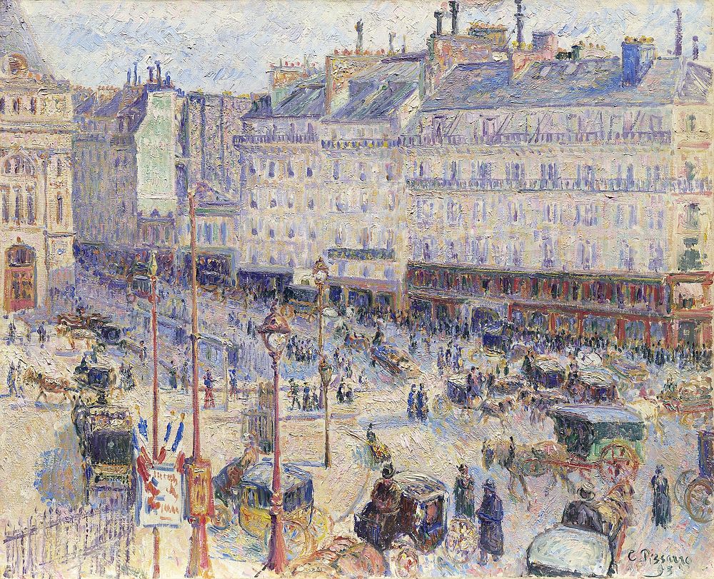 The Place du Havre, Paris (1893) by Camille Pissarro. Original from The Art Institute of Chicago. Digitally enhanced by…
