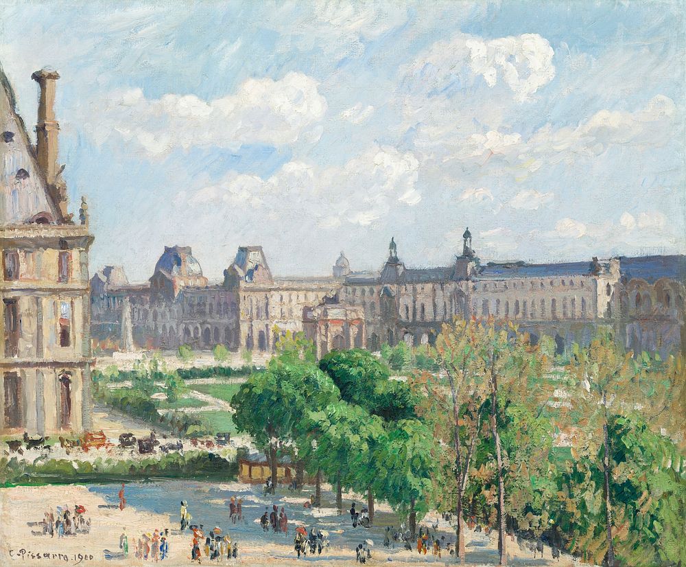 Place du Carrousel, Paris (1900) by Camille Pissarro. Original from The National Gallery of Art. Digitally enhanced by…
